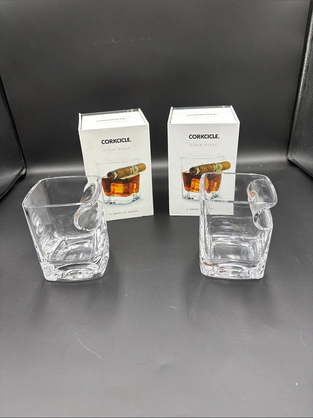 Corkcicle Clear Glass Cigar Whiskey Tumblers - Set of 2